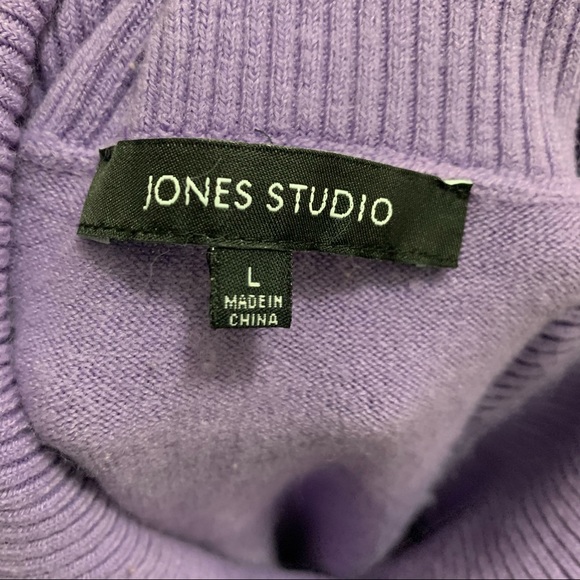Jones Studio Nude Purple Cowl Neck 100% Acrylic Sweatshirt Sweater Top - Picture 7 of 10